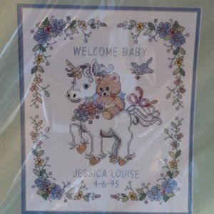Unicorn - Welcome Baby Birth Record